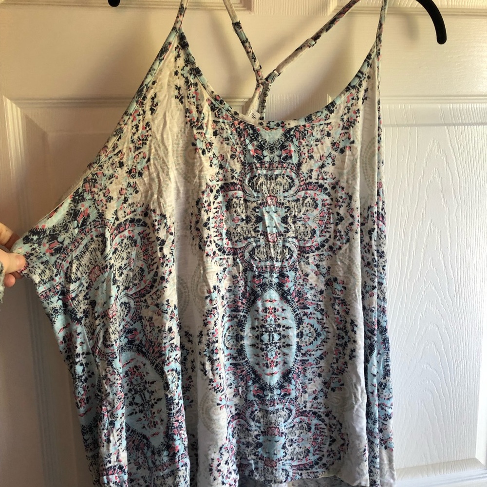 Maurice’s 3x racerback grey blue and pink tank